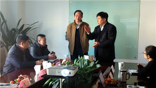 石家庄工信局北斗应用考察团一行莅临太阳GG宇达考察调研